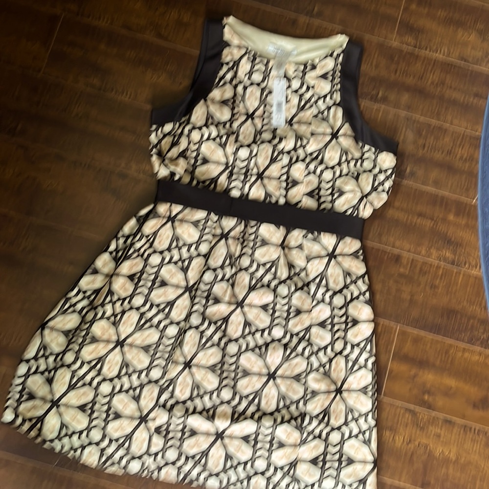 New Laundry black and cream dress